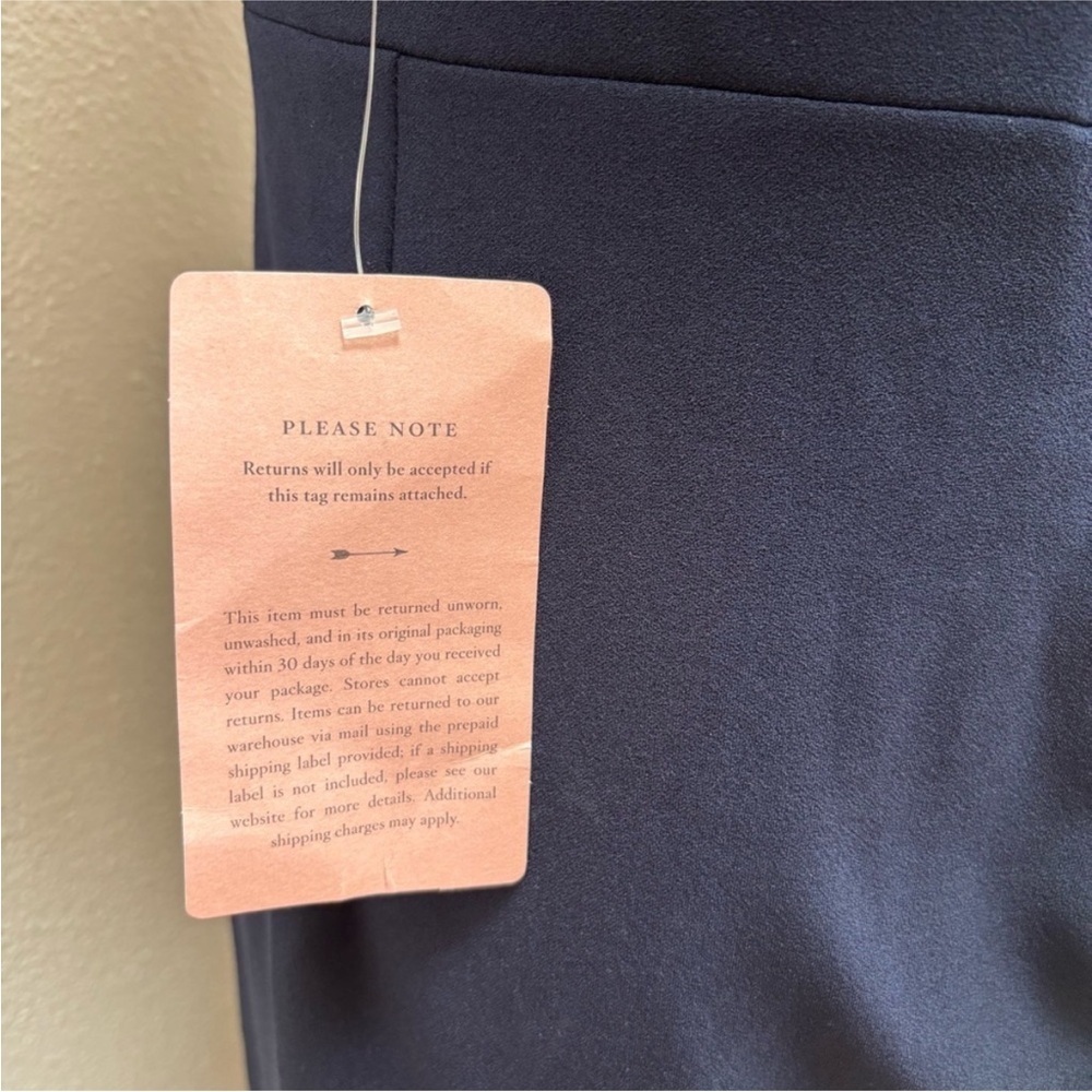 Bhldn Formal Bridesmaid Dress Evening Gown Wedding V Neck Maxi Navy Blue Size 6 - Picture 4 of 14